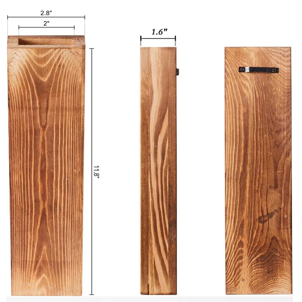 Wooden Wall Pocket Hanging Vases