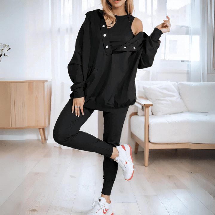 Oversized Hooded Sweatshirt 3pc Set