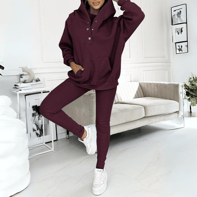 Oversized Hooded Sweatshirt 3pc Set