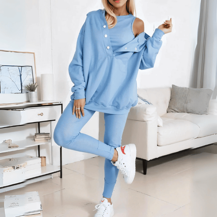 Oversized Hooded Sweatshirt 3pc Set