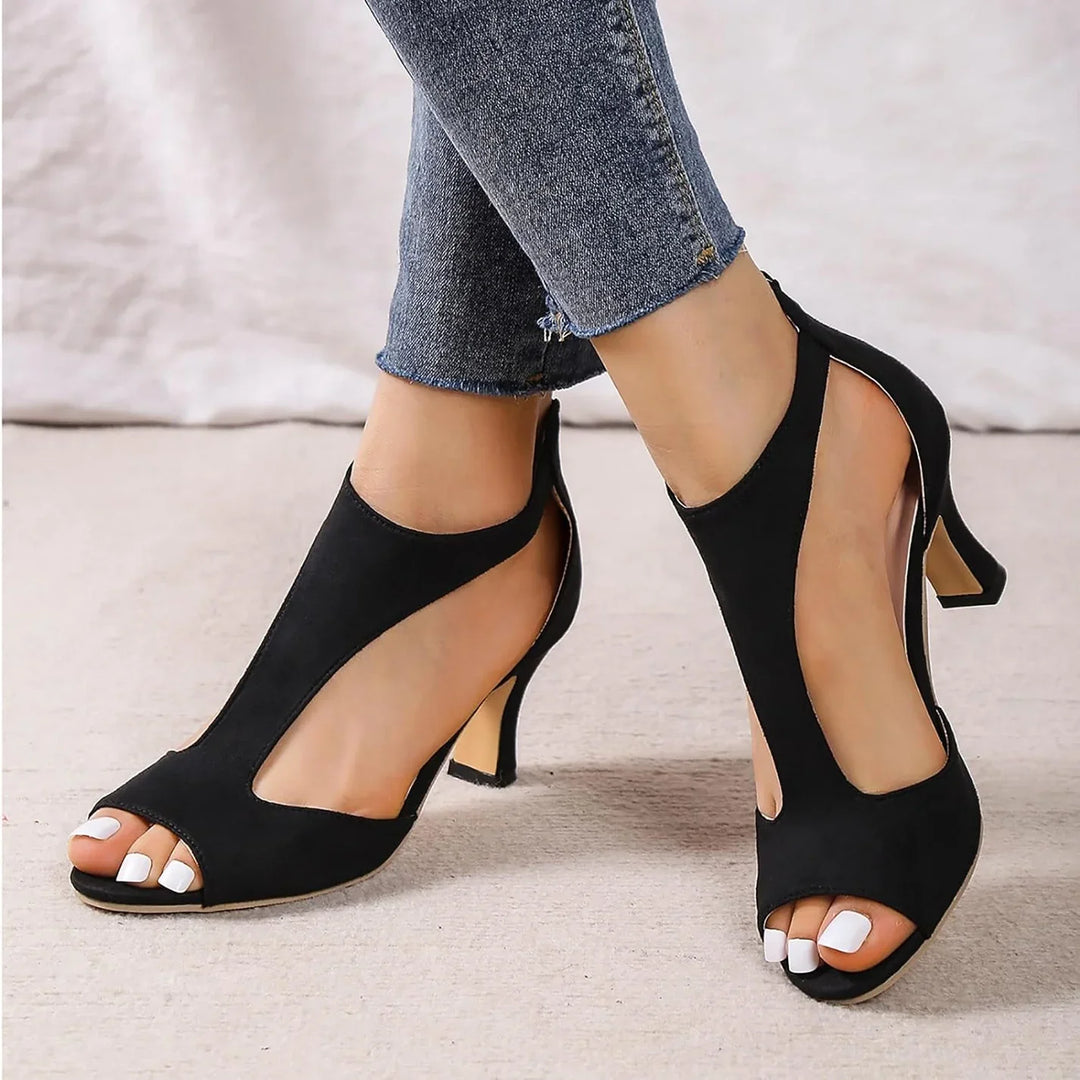 Helena Orthopedic Suede High Heels