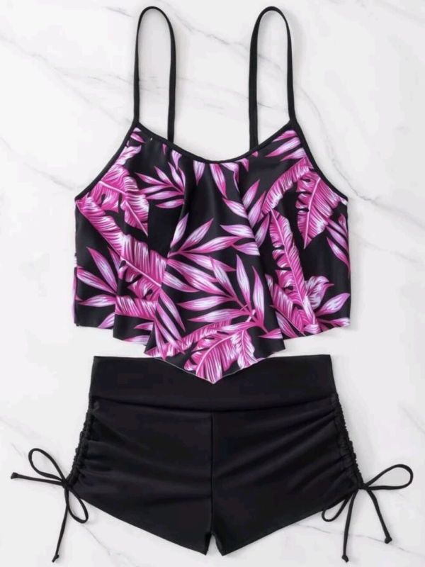 Tropical Tankini Two-piece Swimsuit