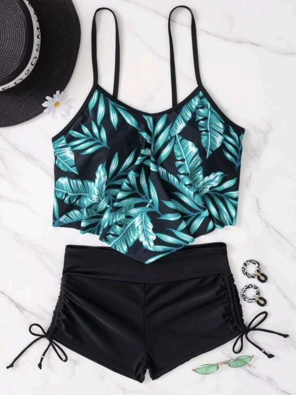 Tropical Tankini Two-piece Swimsuit