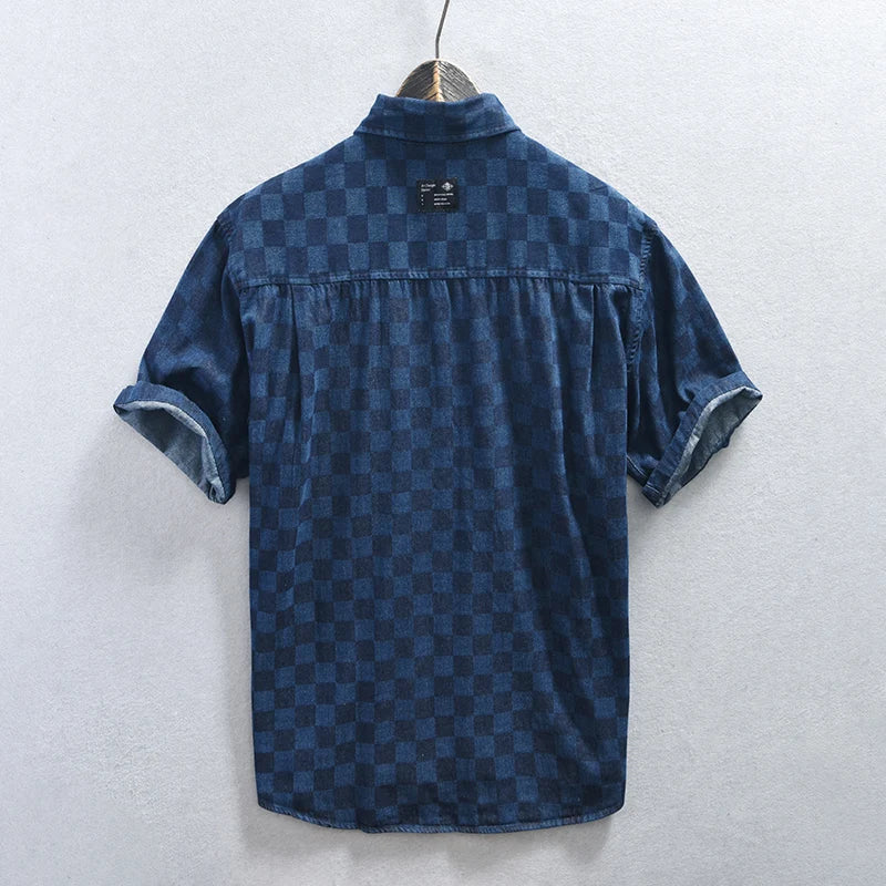 Azure Checkmate Short Sleeve Shirt