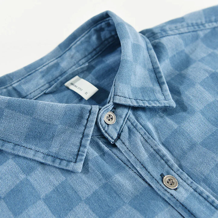 Azure Checkmate Short Sleeve Shirt