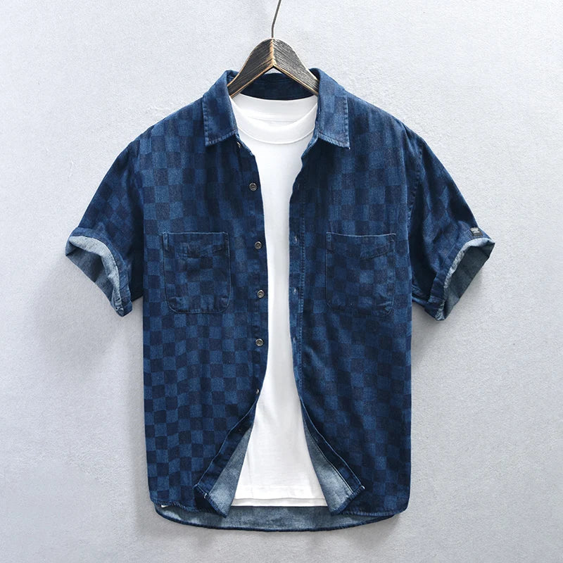 Azure Checkmate Short Sleeve Shirt