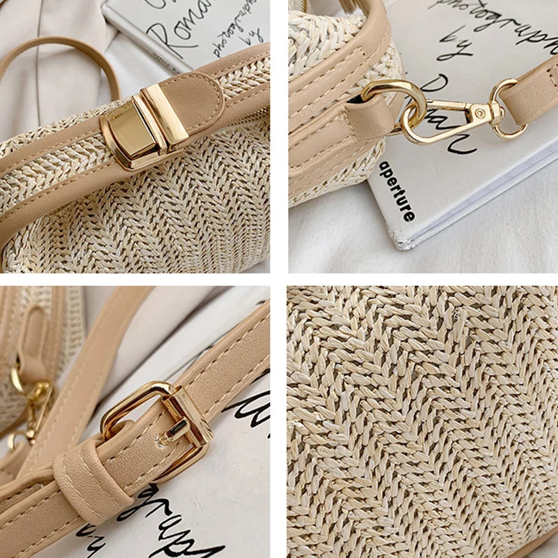 Annalise Crossbody Straw Bag