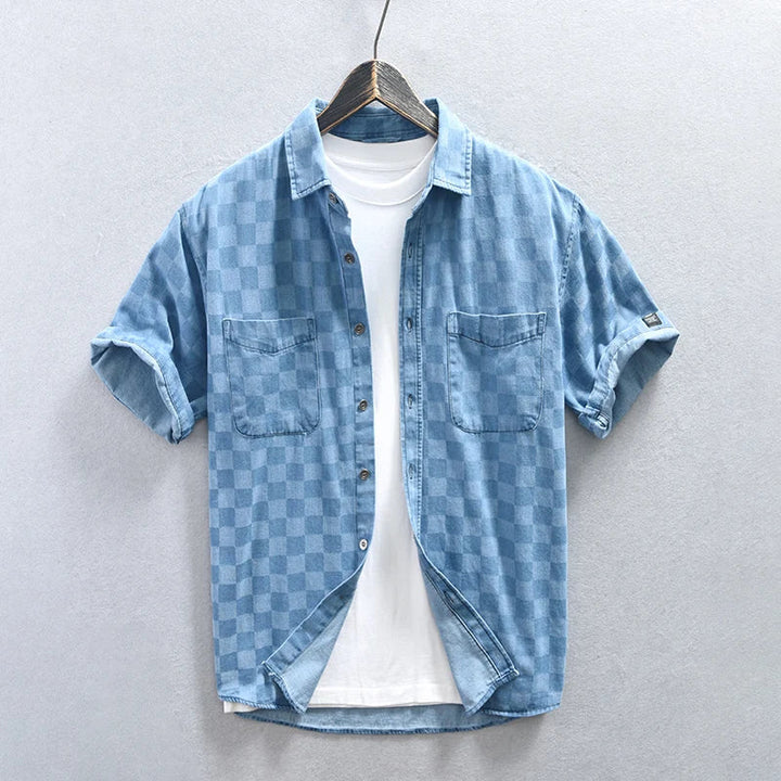 Azure Checkmate Short Sleeve Shirt