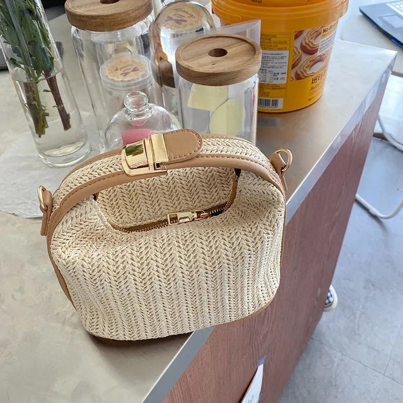 Annalise Crossbody Straw Bag