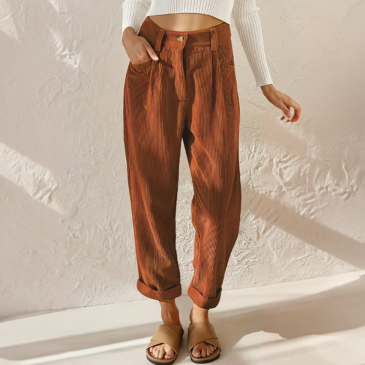 Alina Casual Corduroy Pants