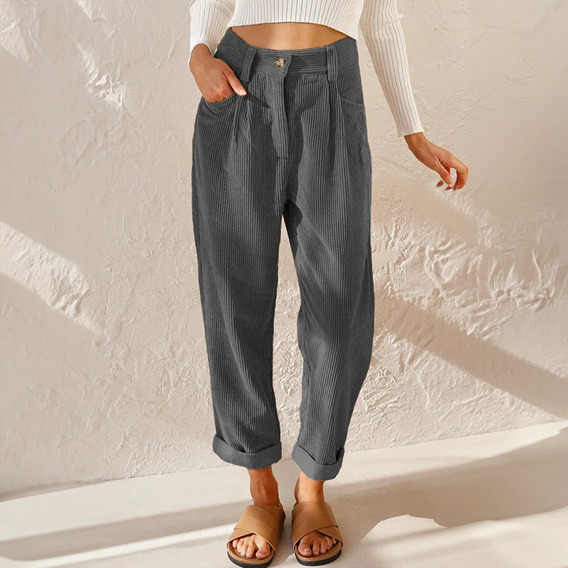 Alina Casual Corduroy Pants