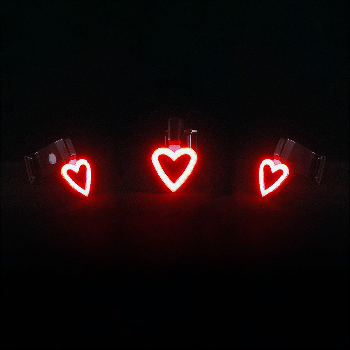 Heart-Shaped LED Bike Light