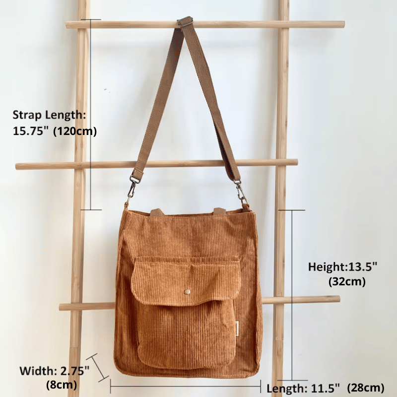 Jenna Corduroy Tote Bag