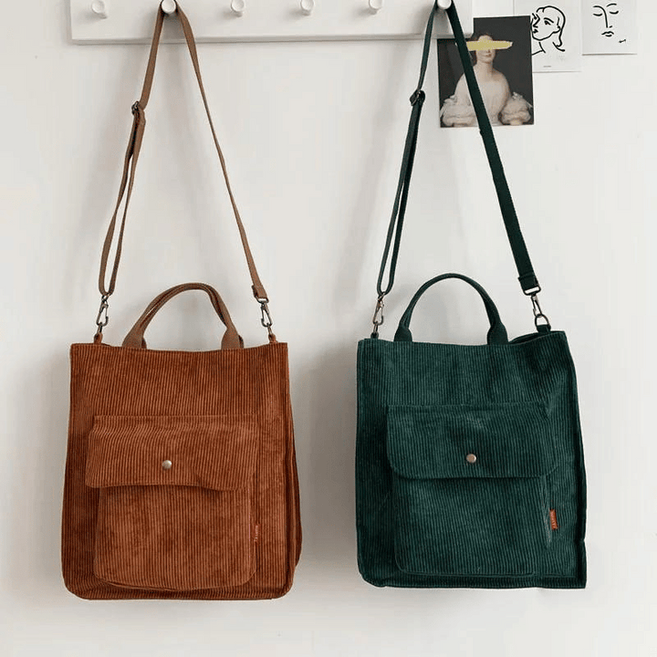 Jenna Corduroy Tote Bag