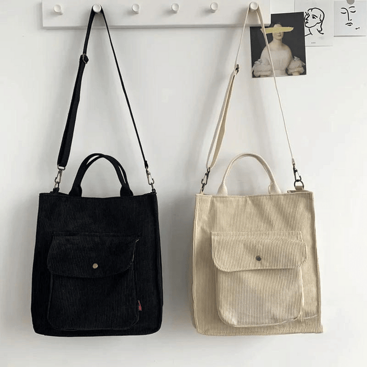 Jenna Corduroy Tote Bag