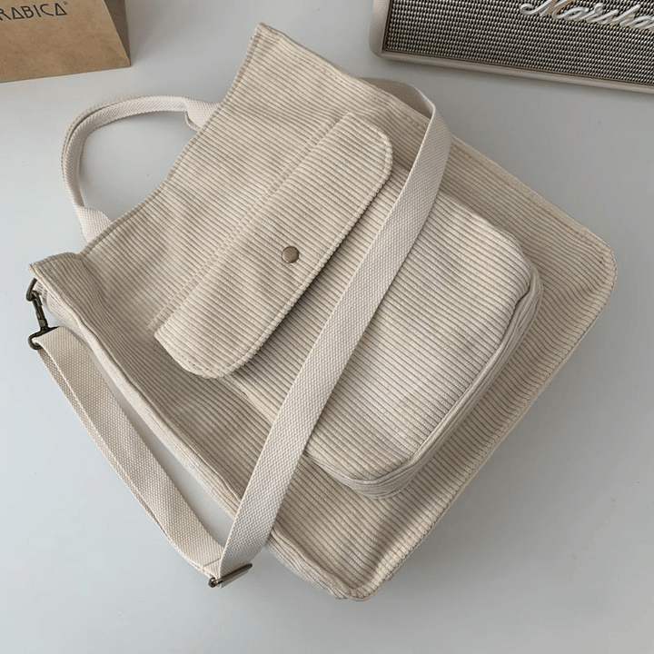 Jenna Corduroy Tote Bag