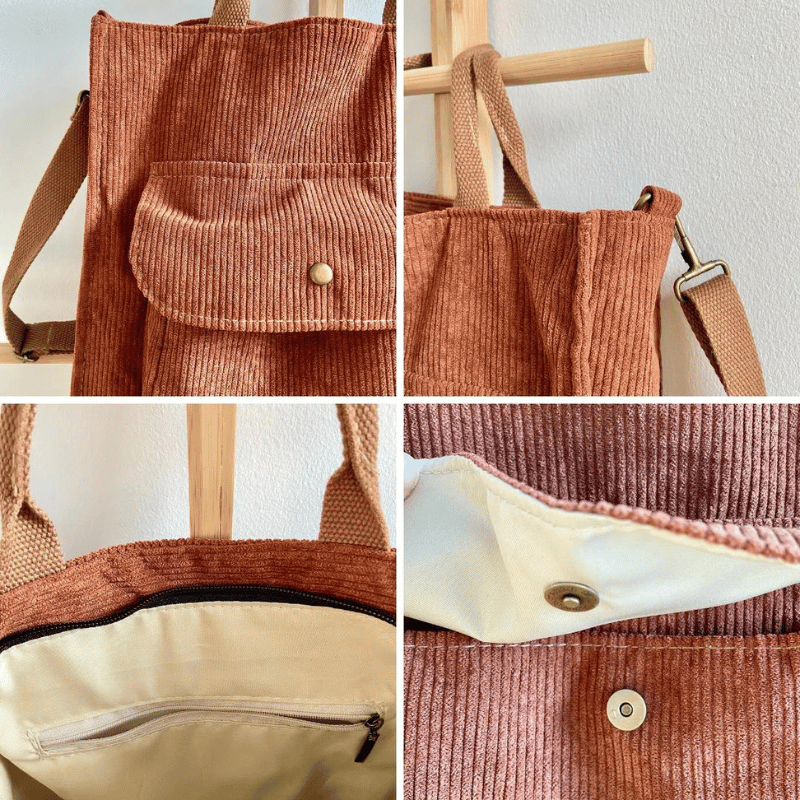 Jenna Corduroy Tote Bag