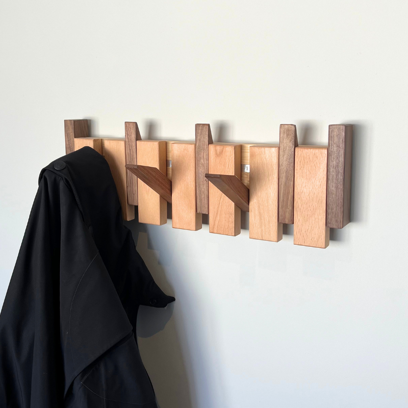 Handmade wooden coat rack hotsell