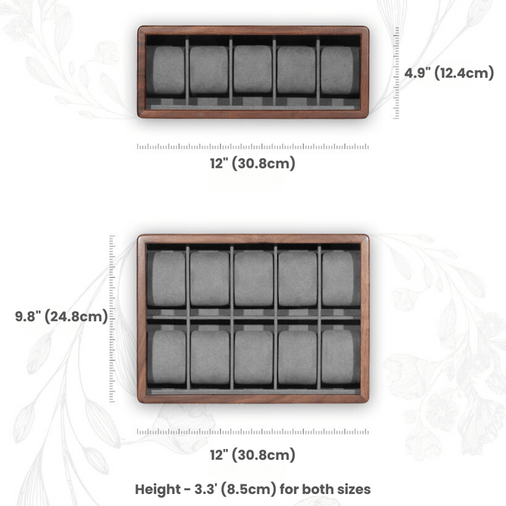 Handcrafted Solid Walnut Watch Display Case